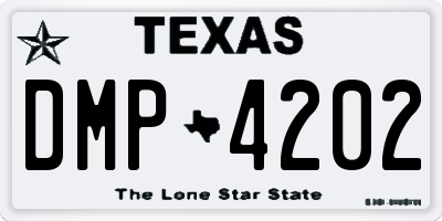 TX license plate DMP4202