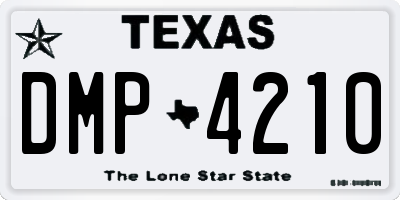 TX license plate DMP4210