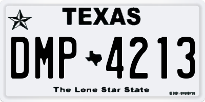 TX license plate DMP4213
