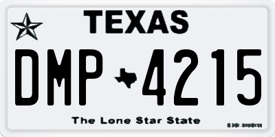 TX license plate DMP4215