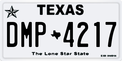 TX license plate DMP4217