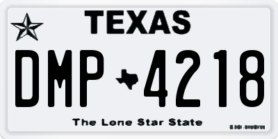 TX license plate DMP4218