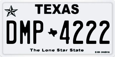 TX license plate DMP4222