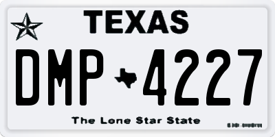 TX license plate DMP4227