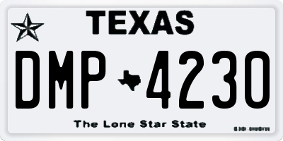 TX license plate DMP4230