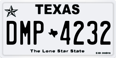 TX license plate DMP4232