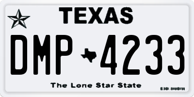 TX license plate DMP4233