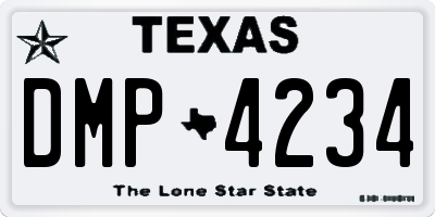 TX license plate DMP4234