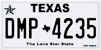 TX license plate DMP4235