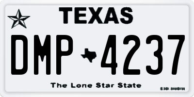 TX license plate DMP4237
