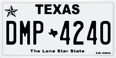 TX license plate DMP4240