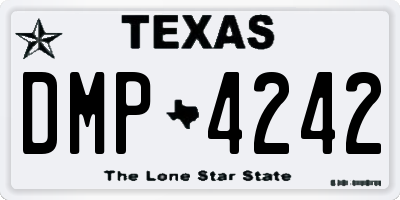 TX license plate DMP4242