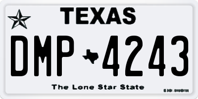 TX license plate DMP4243