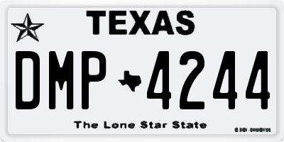 TX license plate DMP4244