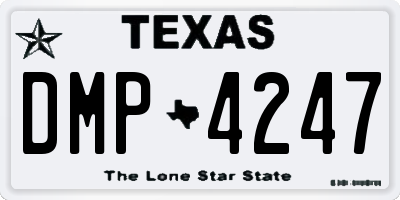 TX license plate DMP4247