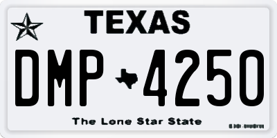 TX license plate DMP4250