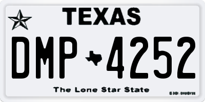 TX license plate DMP4252