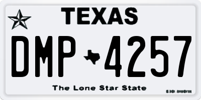 TX license plate DMP4257