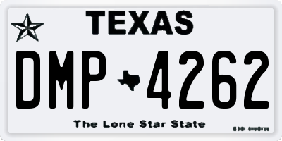 TX license plate DMP4262