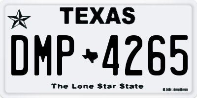TX license plate DMP4265