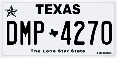 TX license plate DMP4270