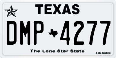 TX license plate DMP4277