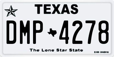 TX license plate DMP4278