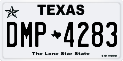TX license plate DMP4283