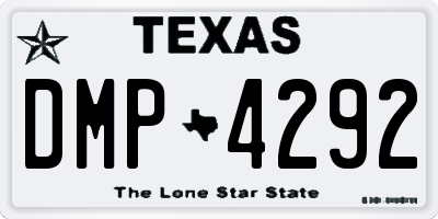 TX license plate DMP4292