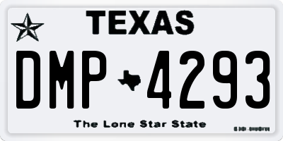 TX license plate DMP4293