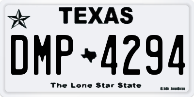 TX license plate DMP4294