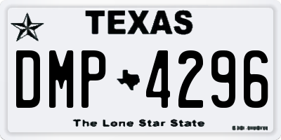 TX license plate DMP4296