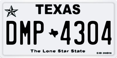 TX license plate DMP4304