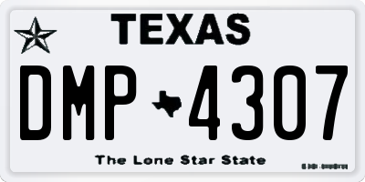 TX license plate DMP4307