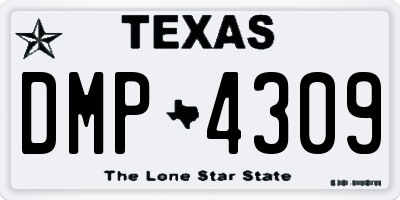 TX license plate DMP4309