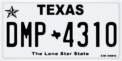 TX license plate DMP4310