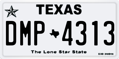 TX license plate DMP4313