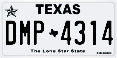 TX license plate DMP4314