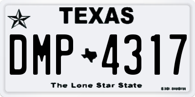 TX license plate DMP4317