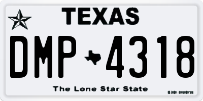 TX license plate DMP4318