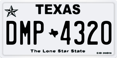 TX license plate DMP4320