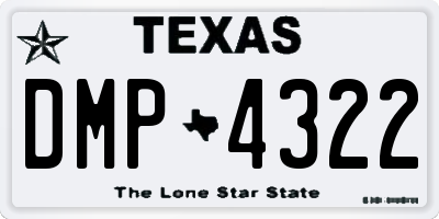 TX license plate DMP4322