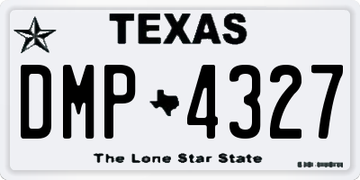 TX license plate DMP4327