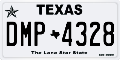 TX license plate DMP4328