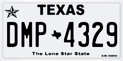 TX license plate DMP4329