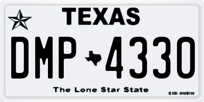 TX license plate DMP4330