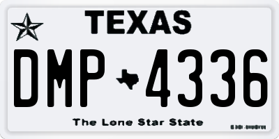 TX license plate DMP4336