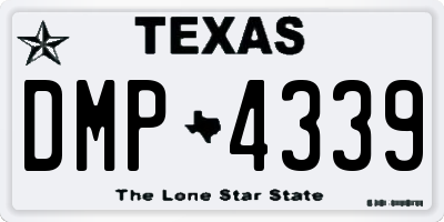TX license plate DMP4339