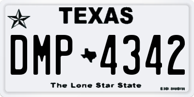 TX license plate DMP4342