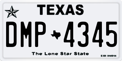 TX license plate DMP4345